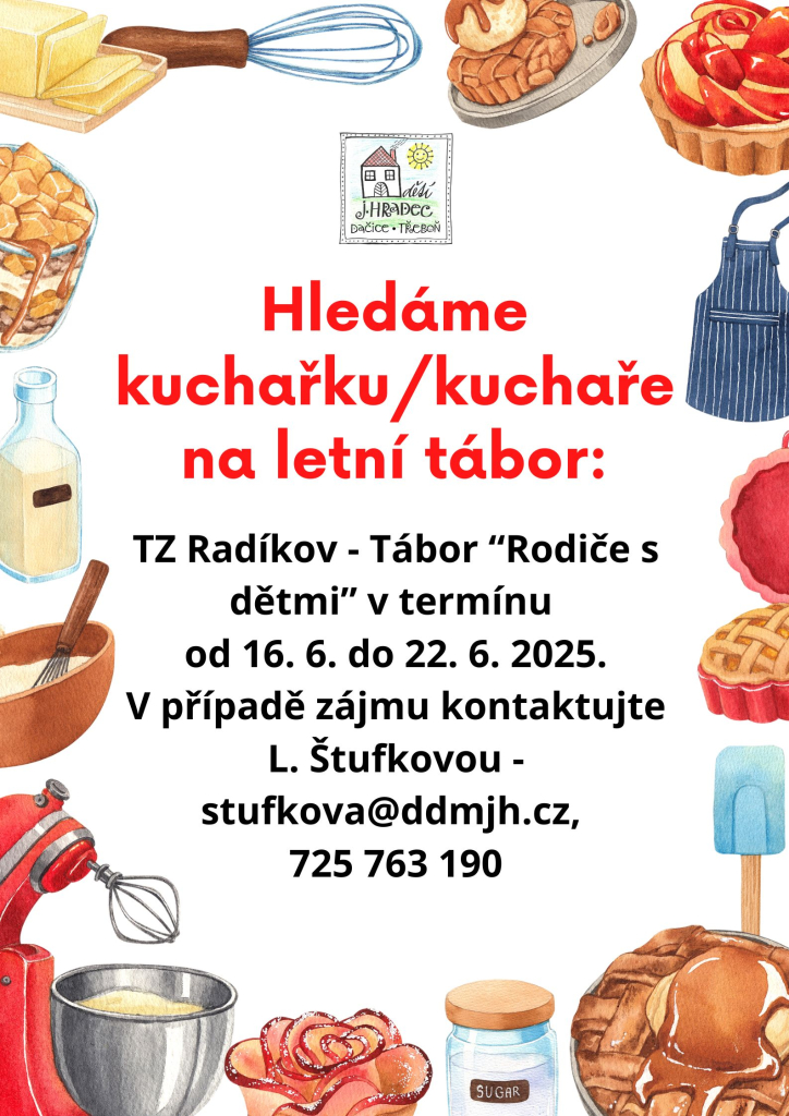 Hledáme kuchařku/kuchaře na LT Radíkov!