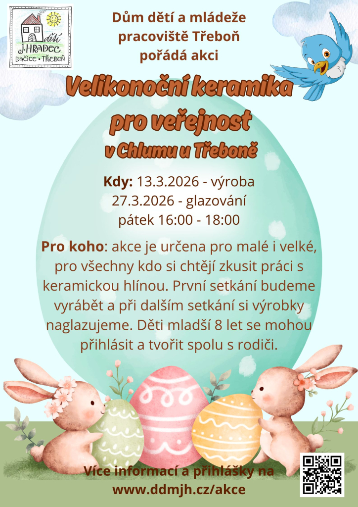 Velikonoční keramika pro veřejnost v Chlumu