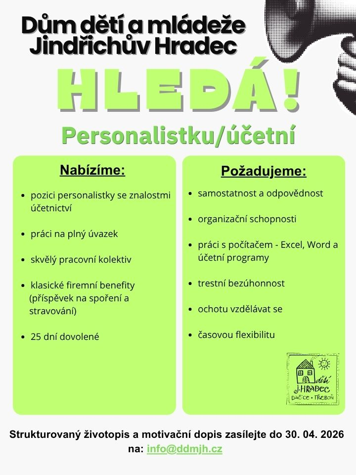 Hledáme personalistku