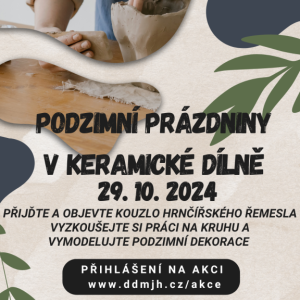 Podzimní prázdniny v keramické dílně