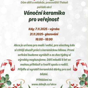 Vánoční keramika pro veřejnost - Třeboň