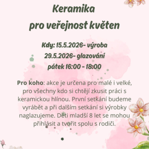 Keramika pro veřejnost květen